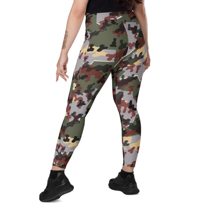 German Zelt-tarnmuster Winter CAMO Leggings with pockets - Womens With Pockets