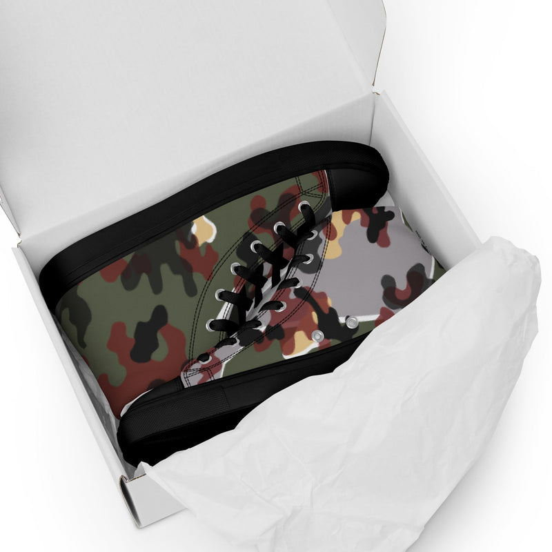 Zelt-tarnmuster Winter CAMO Mens High-Top Canvas Shoes