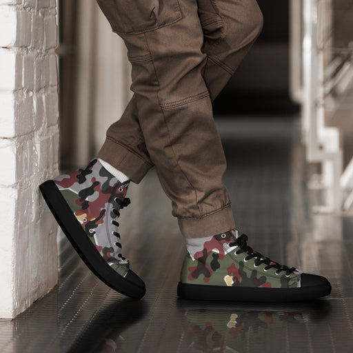 Zelt-tarnmuster Winter CAMO Mens High-Top Canvas Shoes - 5