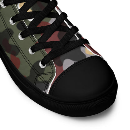 German Zelt-tarnmuster Winter CAMO Men’s high top canvas shoes - Mens High Top Canvas Shoes