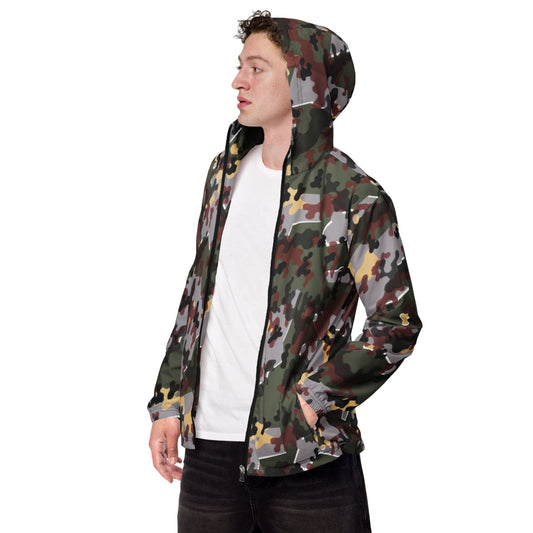 German Zelt-tarnmuster Winter CAMO Men’s windbreaker - XS - Mens Windbreaker