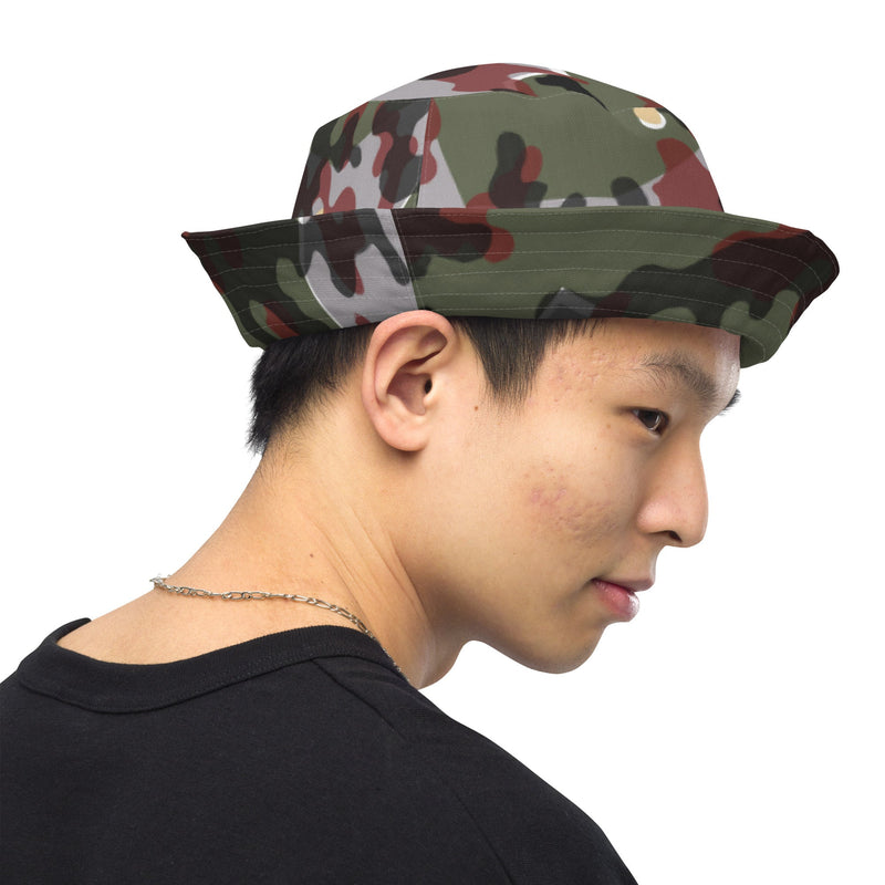Zelt-tarnmuster Winter Camo Reversible Bucket Hat