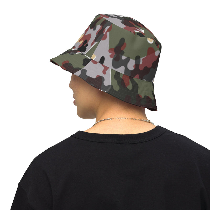 Zelt-tarnmuster Winter CAMO Reversible Bucket Hat - S/M - Head