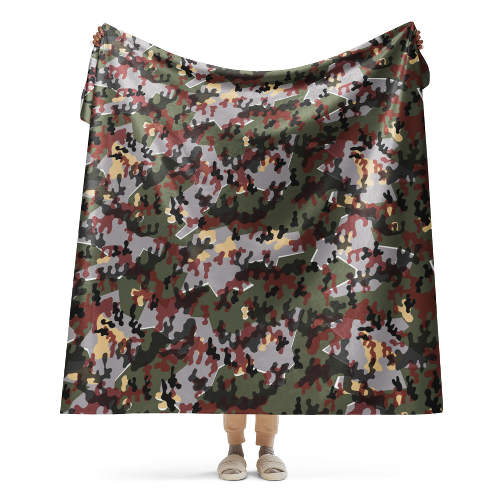 German Zelt-tarnmuster Winter CAMO Sherpa blanket - 60″×80″ - Blanket