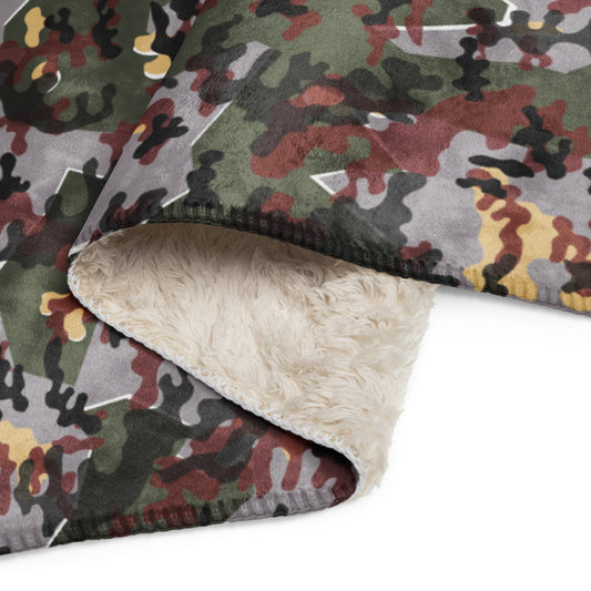 German Zelt-tarnmuster Winter CAMO Sherpa blanket - Blankets