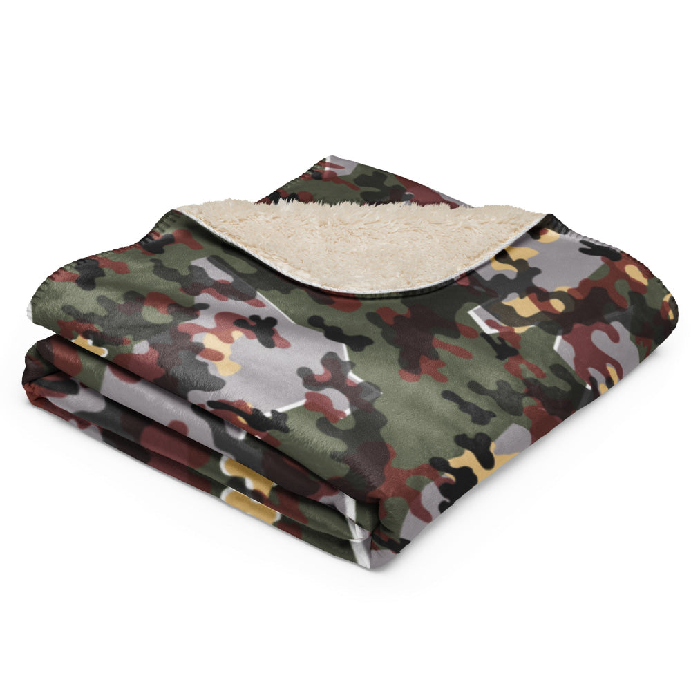 German Zelt-tarnmuster Winter CAMO Sherpa blanket - Blanket