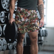 Zelt-tarnmuster Winter CAMO Unisex Athletic Long Shorts - 2XS