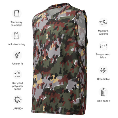 German Zelt-tarnmuster Winter CAMO unisex basketball jersey - Unisex Basketball Jersey