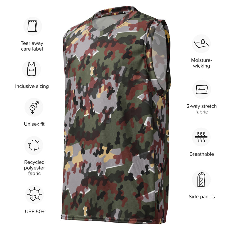 Zelt-tarnmuster Winter CAMO Unisex Basketball Jersey