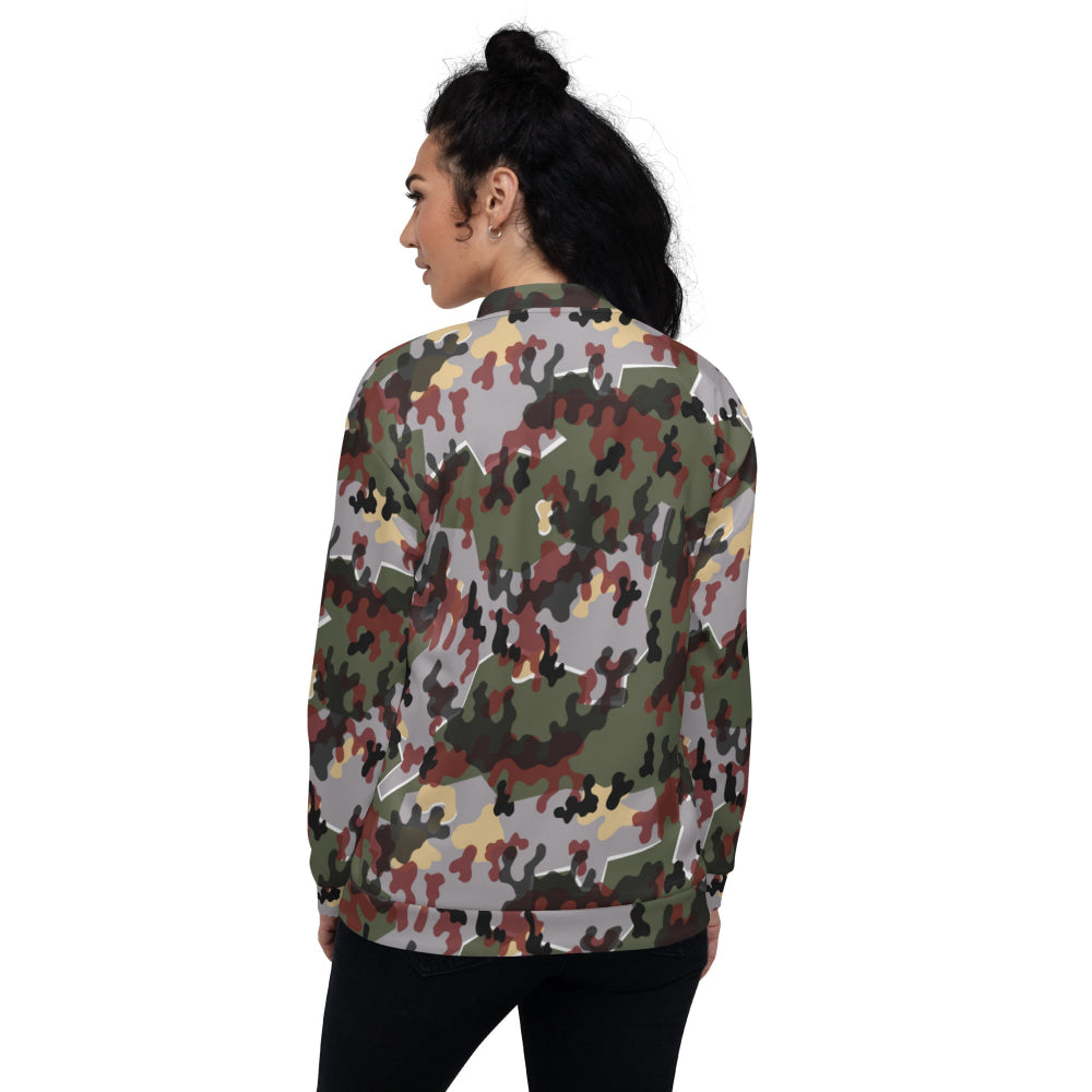 German Zelt-tarnmuster Winter CAMO Unisex Bomber Jacket