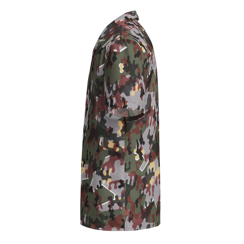 Zelt-tarnmuster Winter CAMO Unisex Short-Sleeve Button Shirt - Button-Up