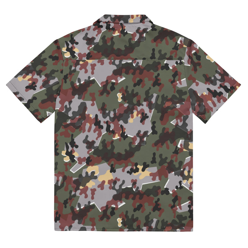 Zelt-tarnmuster Winter CAMO Unisex Short-Sleeve Button Shirt - Button-Up