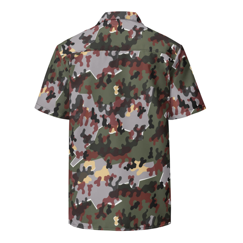 Zelt-tarnmuster Winter CAMO Unisex Short-Sleeve Button Shirt - Button-Up