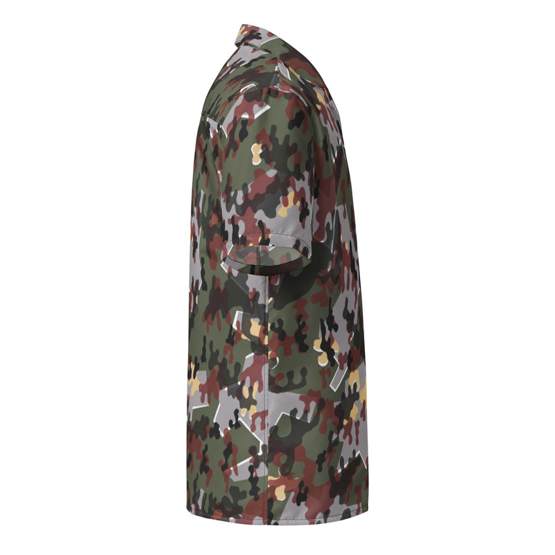 Zelt-tarnmuster Winter CAMO Unisex Short-Sleeve Button Shirt - Button-Up