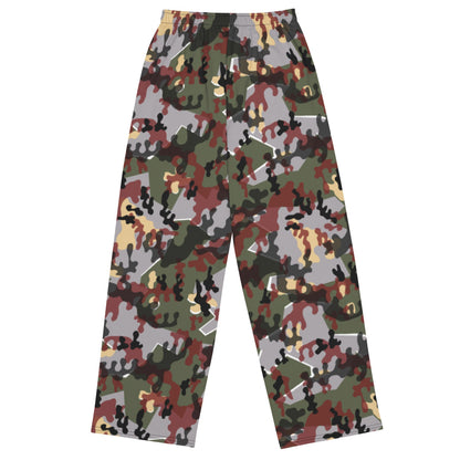 German Zelt-tarnmuster Winter CAMO unisex wide-leg pants - Unisex Wide-Leg Pants