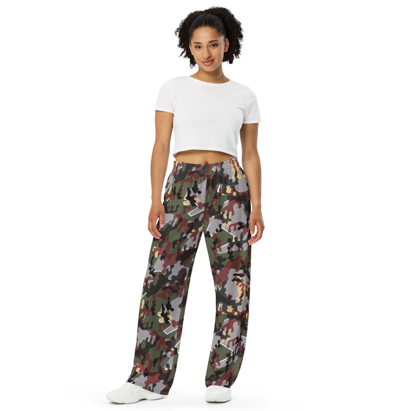 Zelt-tarnmuster Winter CAMO Unisex Wide-Leg Leisure Pants - Pant