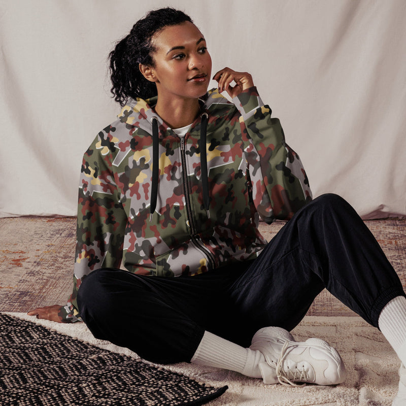Zelt-tarnmuster Winter CAMO Unisex Zip Hoodie