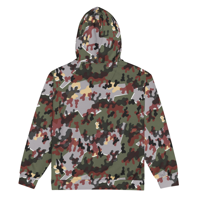 Zelt-tarnmuster Winter CAMO Unisex Zip Hoodie