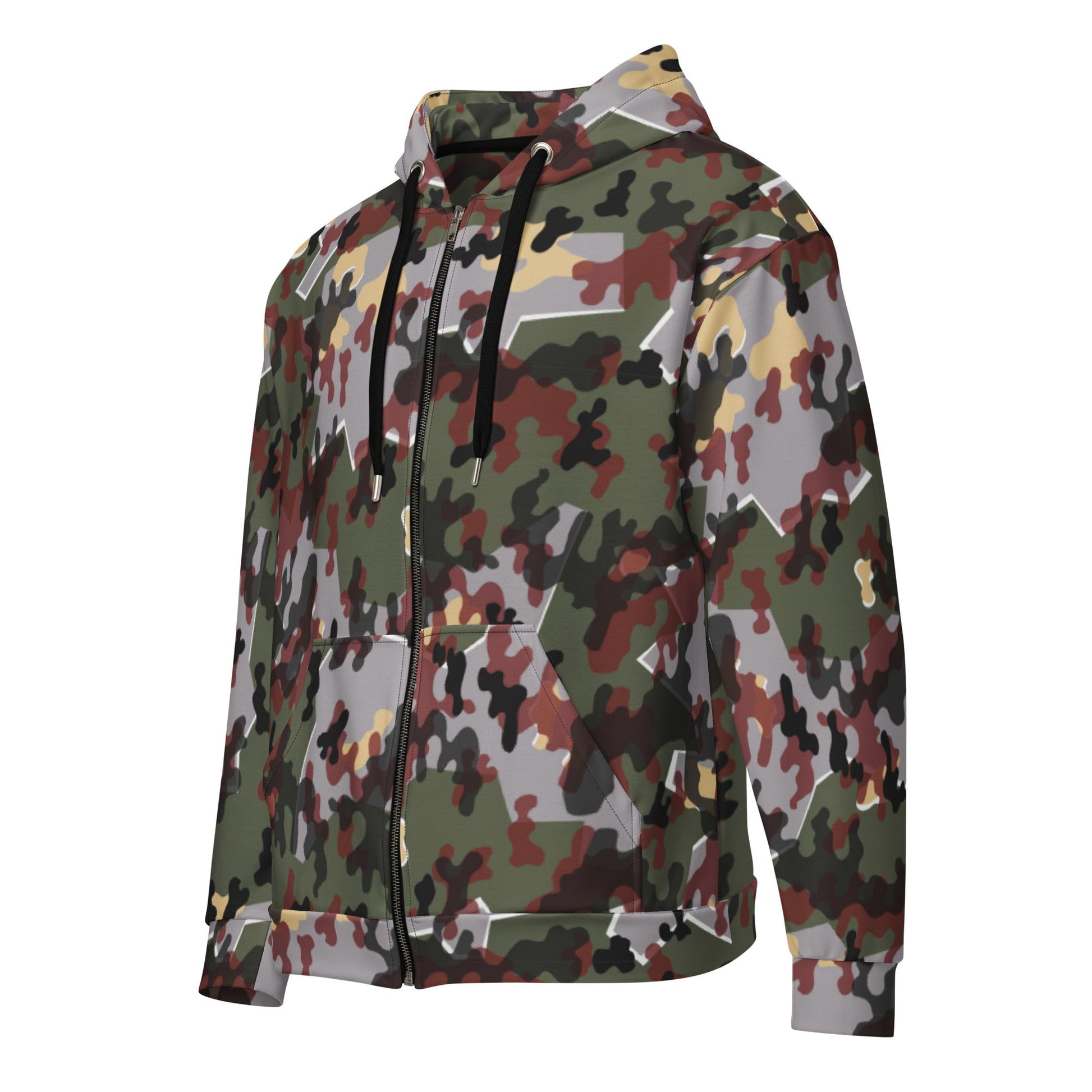 German Zelt-tarnmuster Winter CAMO Unisex zip hoodie - Zip Hoodies
