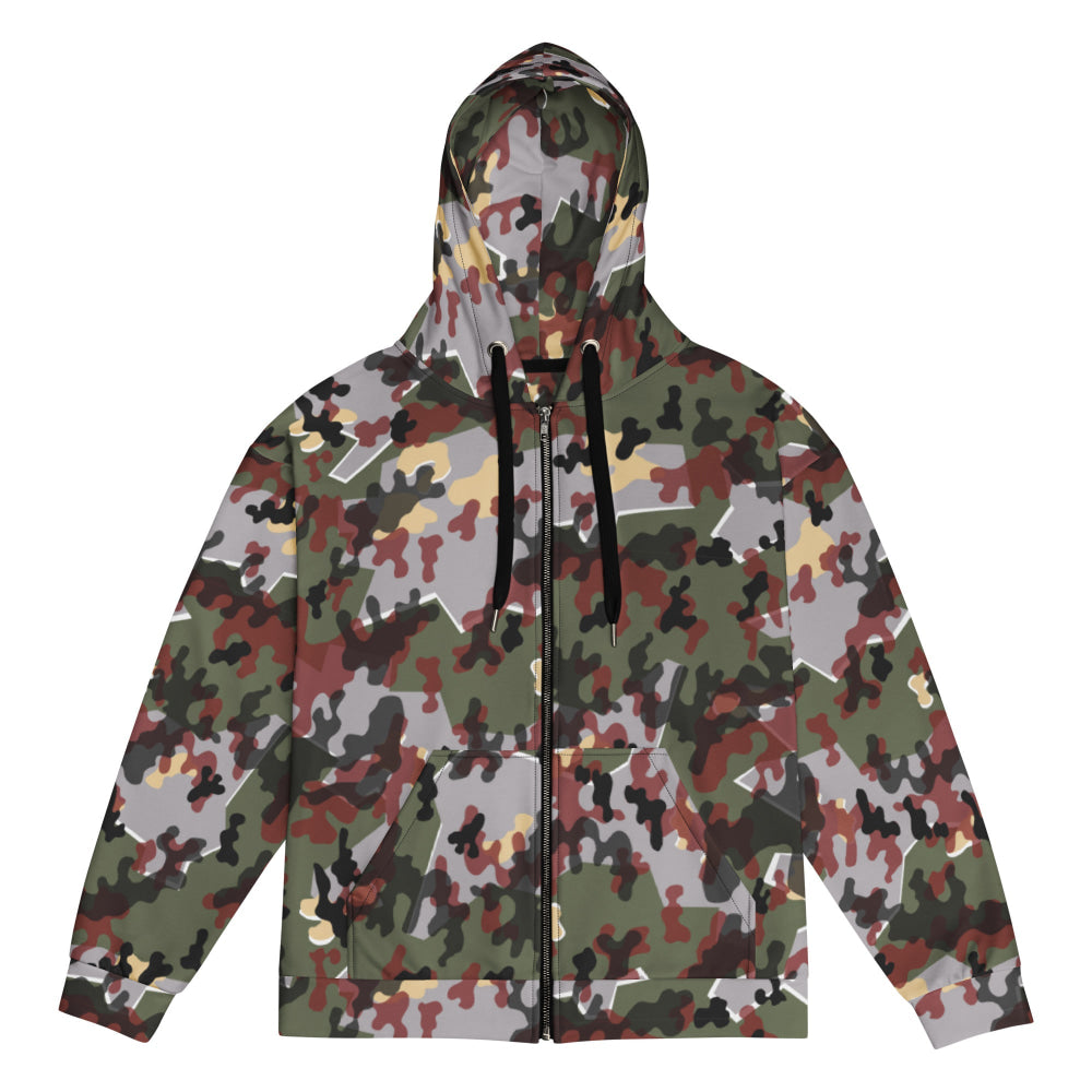 German Zelt-tarnmuster Winter CAMO Unisex zip hoodie - Zip Hoodie