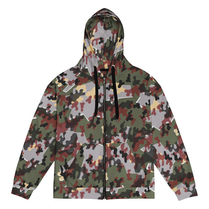 German Zelt-tarnmuster Winter CAMO Unisex zip hoodie - Zip Hoodie