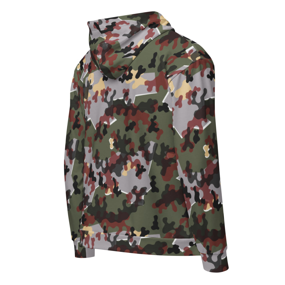 German Zelt-tarnmuster Winter CAMO Unisex zip hoodie - Zip Hoodie