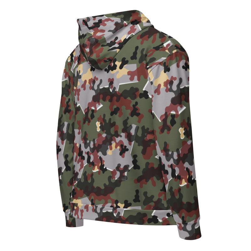 Zelt-tarnmuster Winter CAMO Unisex Zip Hoodie