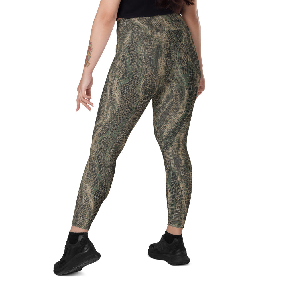 Ghillie Sniper Veil CAMO Leggings with pockets - Womens With Pockets