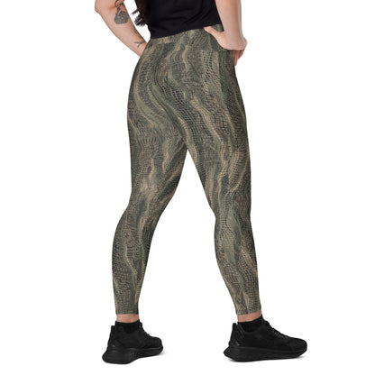 Ghillie Sniper Veil CAMO Leggings with pockets - 2XS - Womens With Pockets