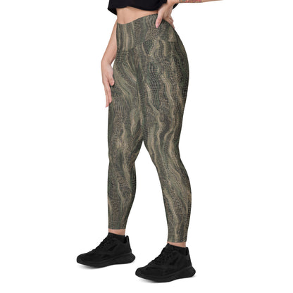 Ghillie Sniper Veil CAMO Leggings with pockets - Womens With Pockets