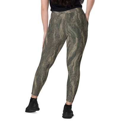 Ghillie Sniper Veil CAMO Leggings with pockets - Womens With Pockets