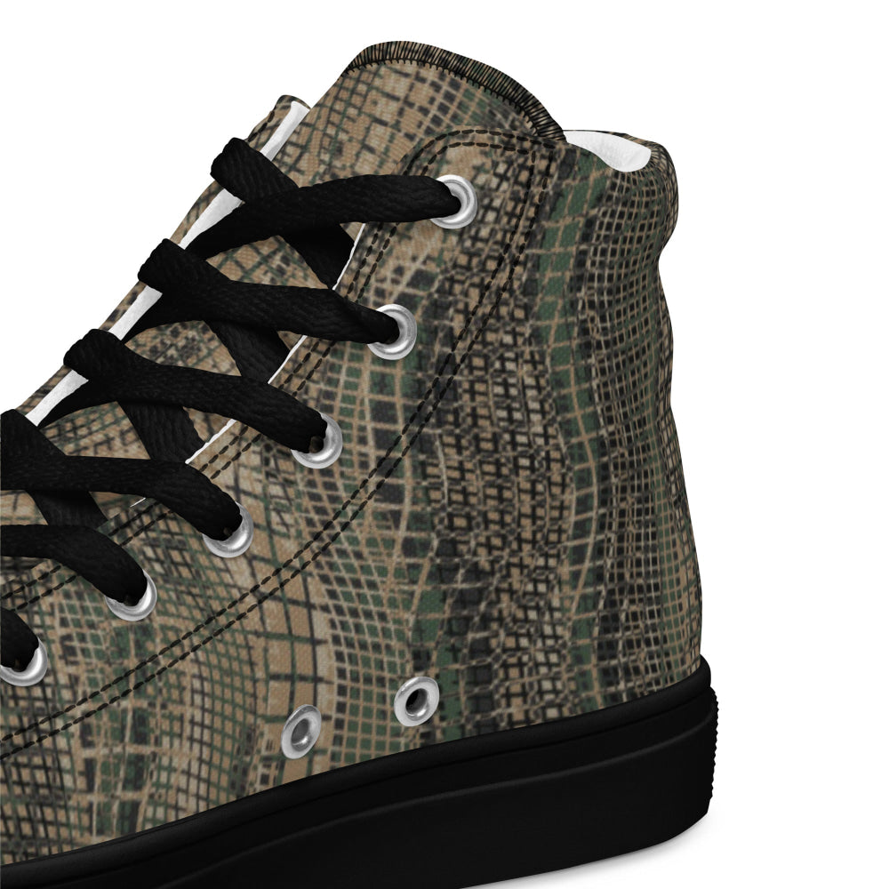 Ghillie Sniper Veil CAMO Men’s high top canvas shoes - Mens High Top Canvas Shoes