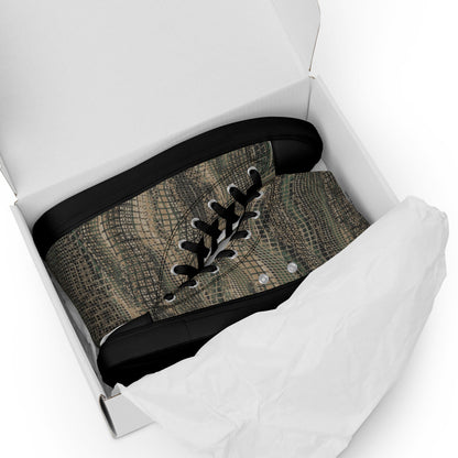 Ghillie Sniper Veil CAMO Men’s high top canvas shoes - Mens High Top Canvas Shoes