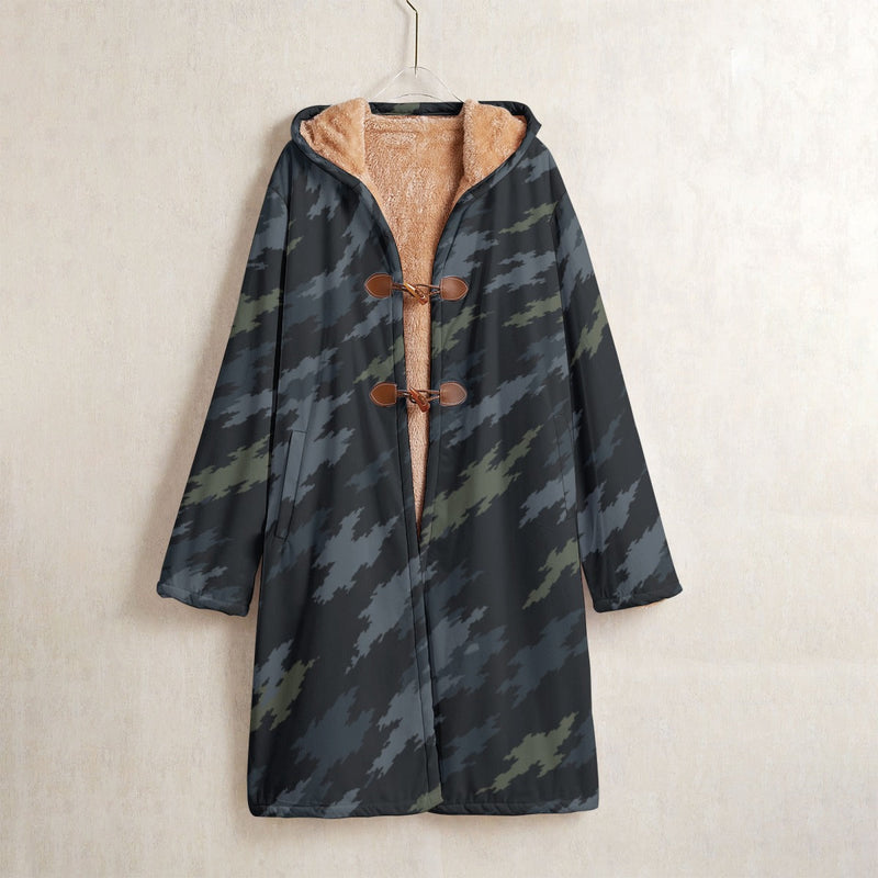 Ghost Ops Nightfall CAMO Men’s Horn Button Long Fleece Coat - S / White - Jacket