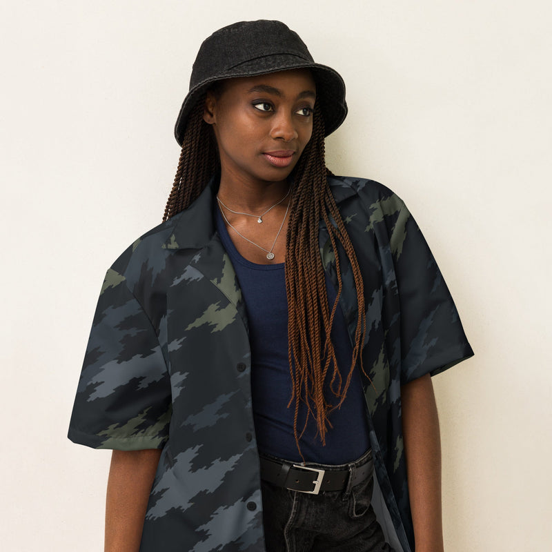 Ghost Ops Nightfall CAMO Unisex Short-Sleeve Button Shirt - Button-Up