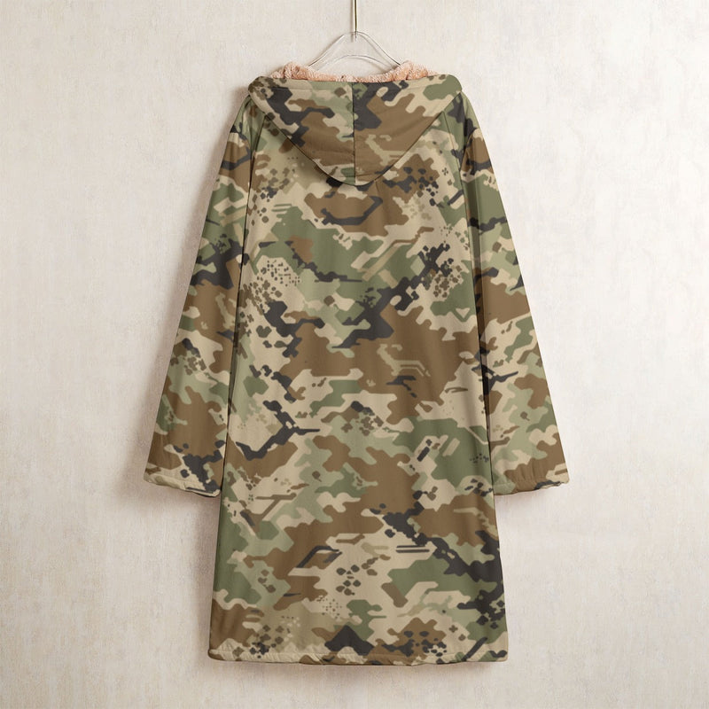 Ghostline Multi-Terrain CAMO Men’s Horn Button Long Fleece Coat - Jacket