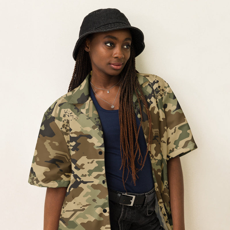 Ghostline Multi-Terrain CAMO Unisex Short-Sleeve Button Shirt - Button-Up