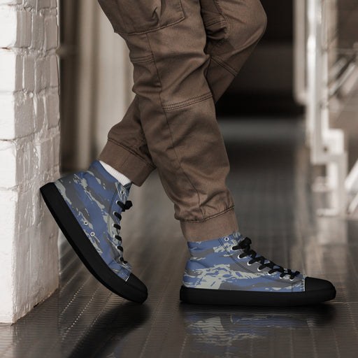 Lizard Greek Air Force CAMO Mens High-Top Canvas Shoes - 5