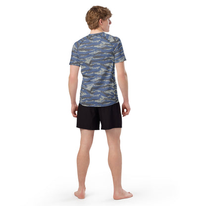 Greek Lizard Air Force CAMO Mens Short-Sleeve Rash Guard - Short-sleeve Guards