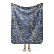Lizard Greek Air Force CAMO Sherpa Blanket - 50″×60″