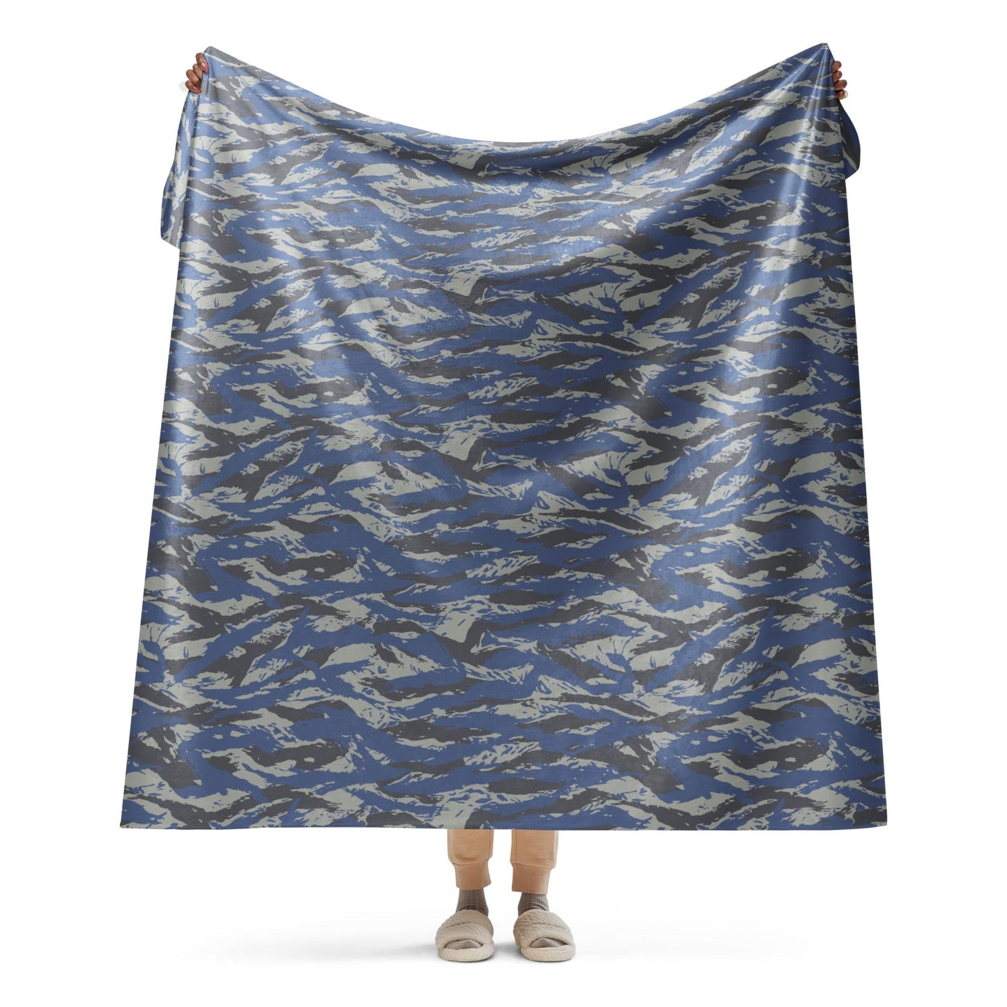 Greek Lizard Air Force CAMO Sherpa blanket - 60″×80″ - Blankets