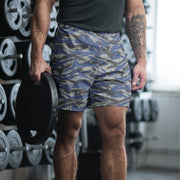 Lizard Greek Air Force CAMO Unisex Athletic Long Shorts - 2XS