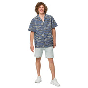Lizard Greek Air Force CAMO Unisex Short-Sleeve Button Shirt