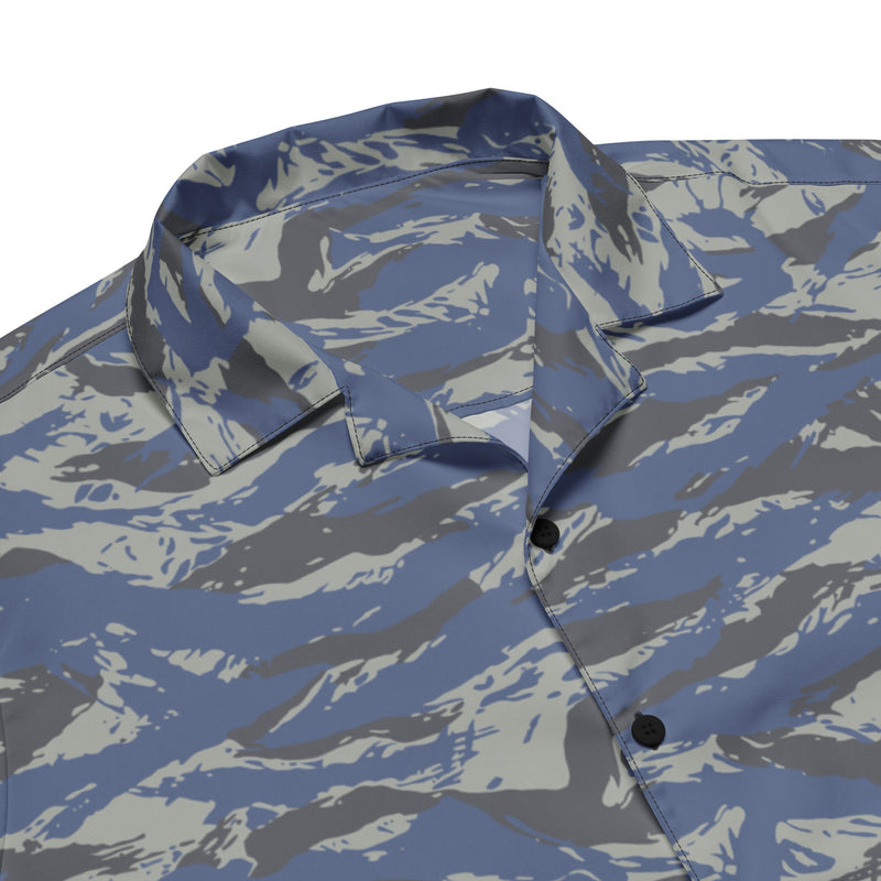 Lizard Greek Air Force CAMO Unisex Short-Sleeve Button Shirt