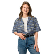 Lizard Greek Air Force CAMO Unisex Short-Sleeve Button Shirt