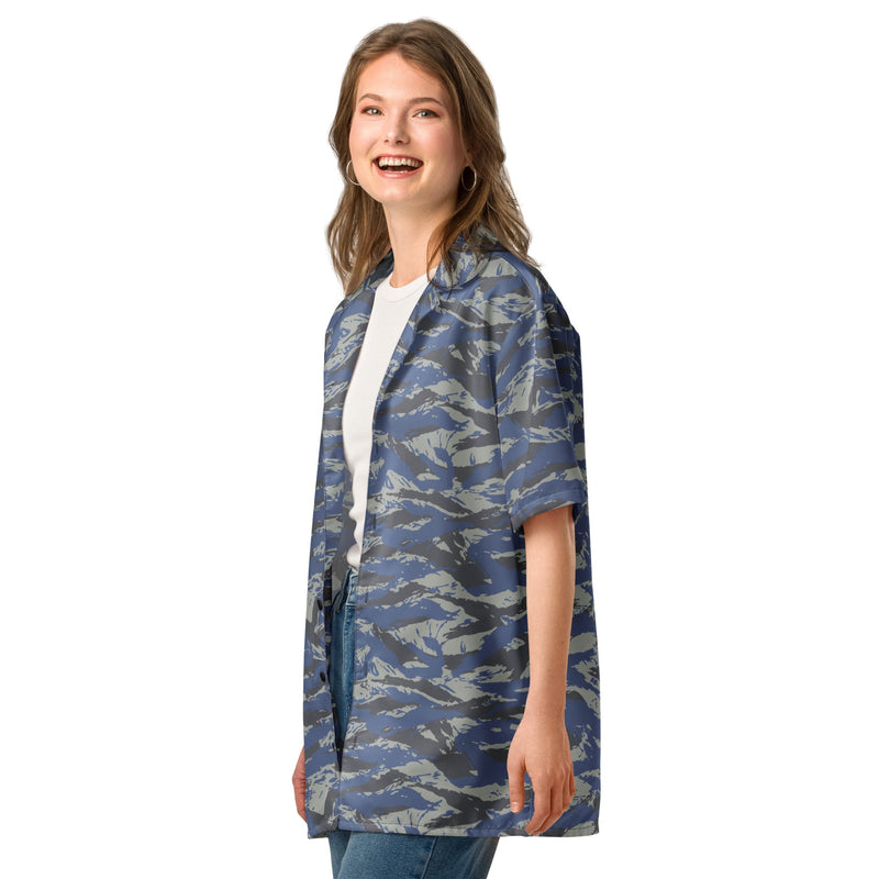 Lizard Greek Air Force CAMO Unisex Short-Sleeve Button Shirt