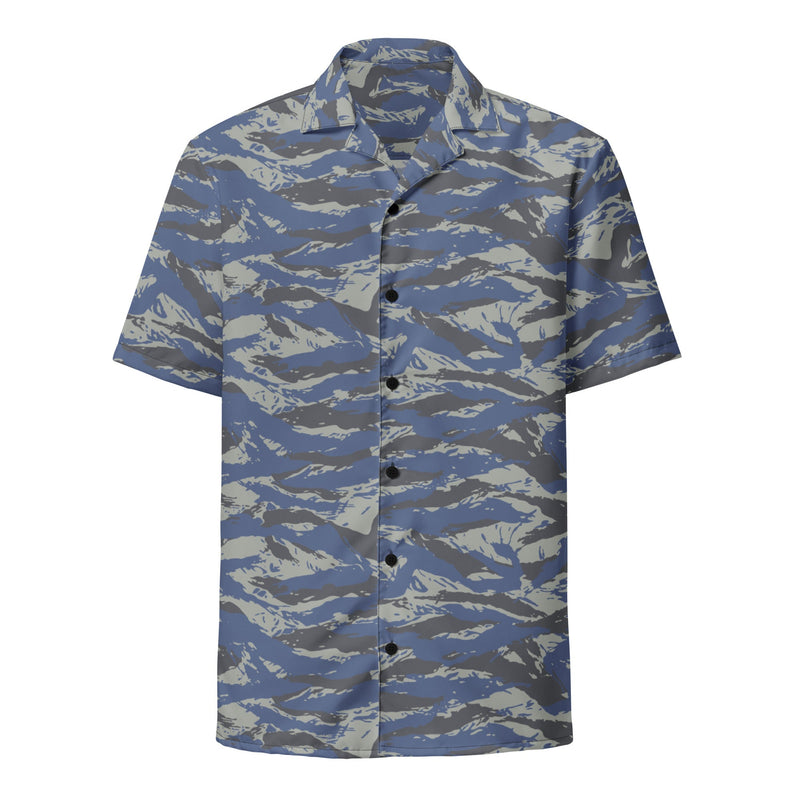 Lizard Greek Air Force CAMO Unisex Short-Sleeve Button Shirt