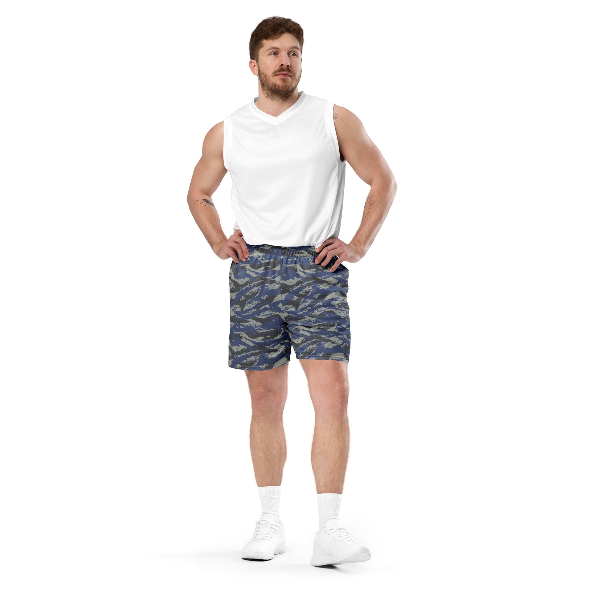 Greek Lizard Air Force CAMO Unisex mesh shorts - Mesh Shorts
