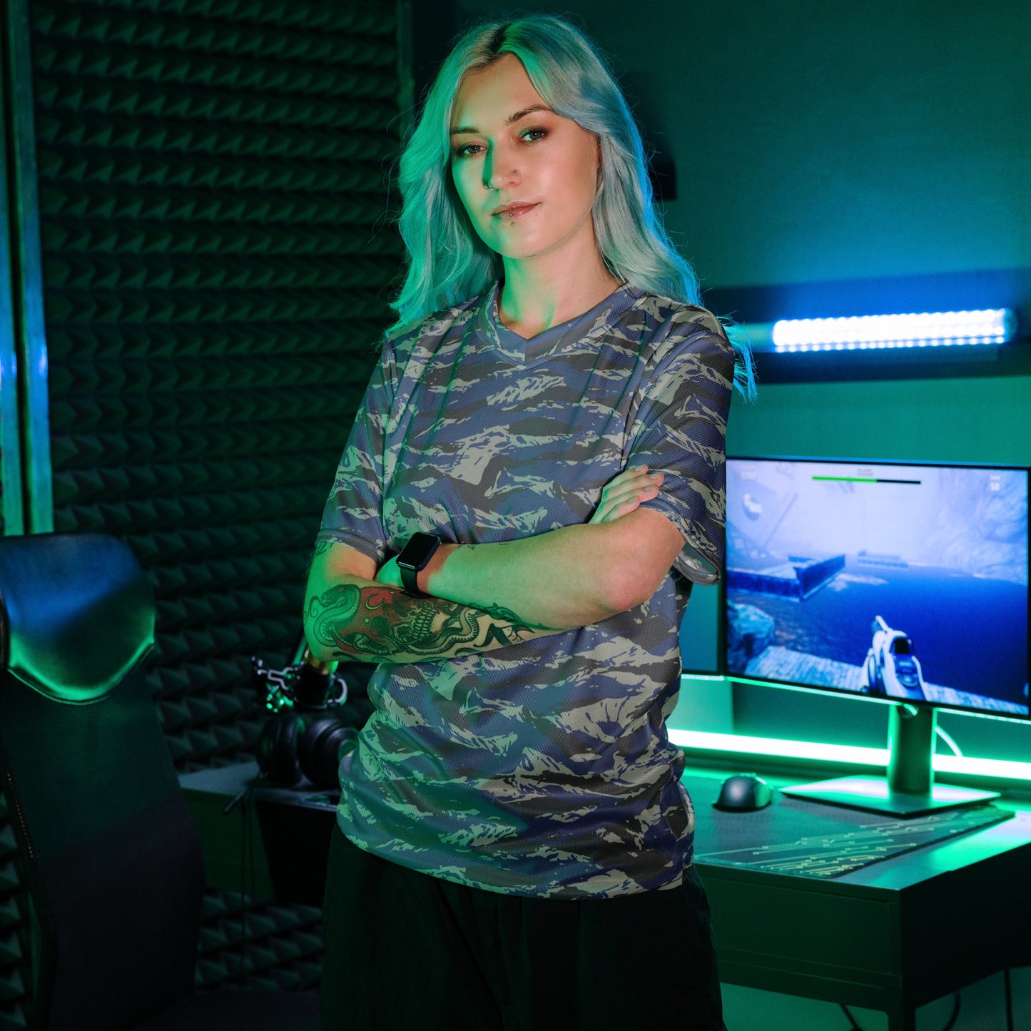 Greek Lizard Air Force CAMO unisex sports jersey - Sports Jerseys