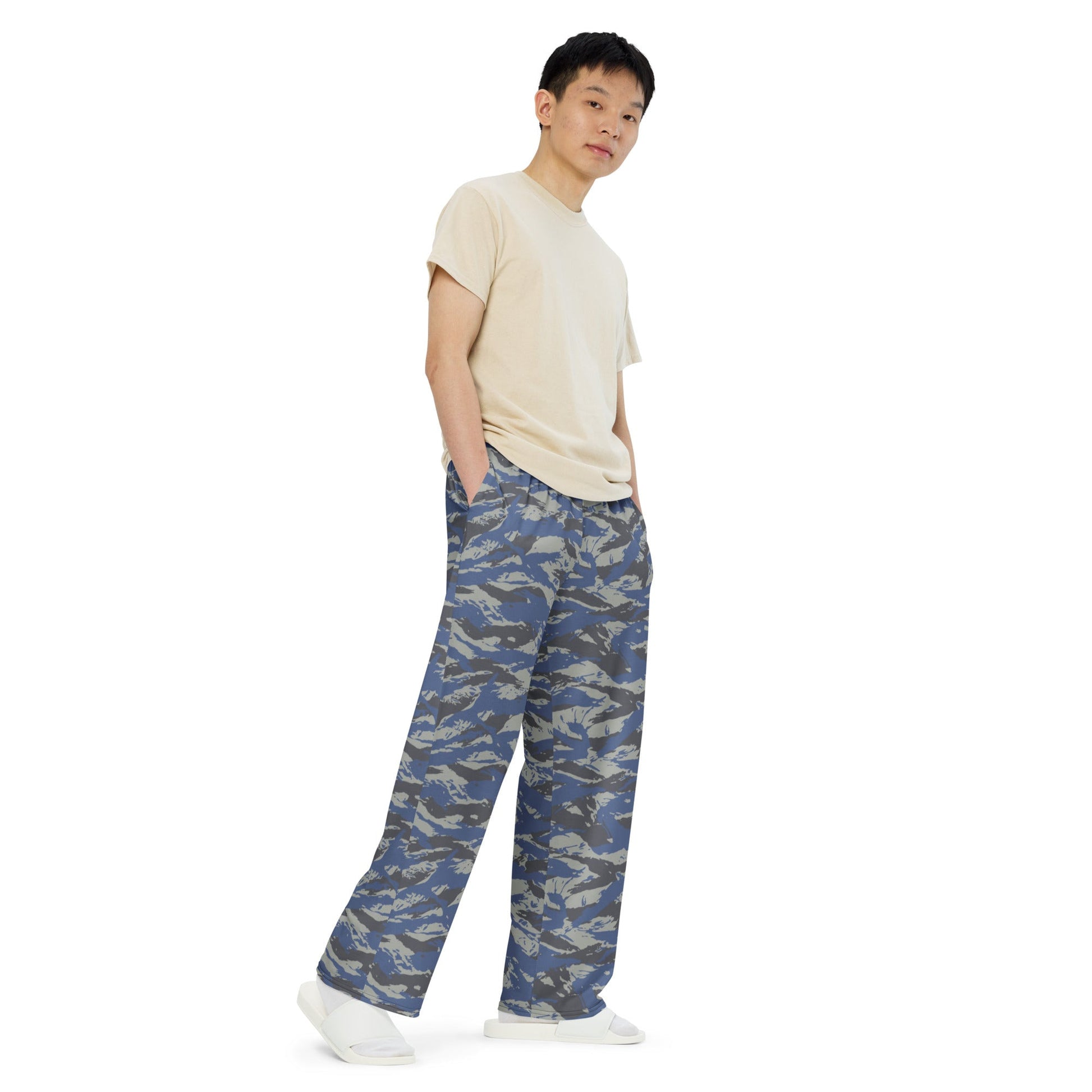 Greek Lizard Air Force CAMO unisex wide-leg pants - Wide-leg Pants